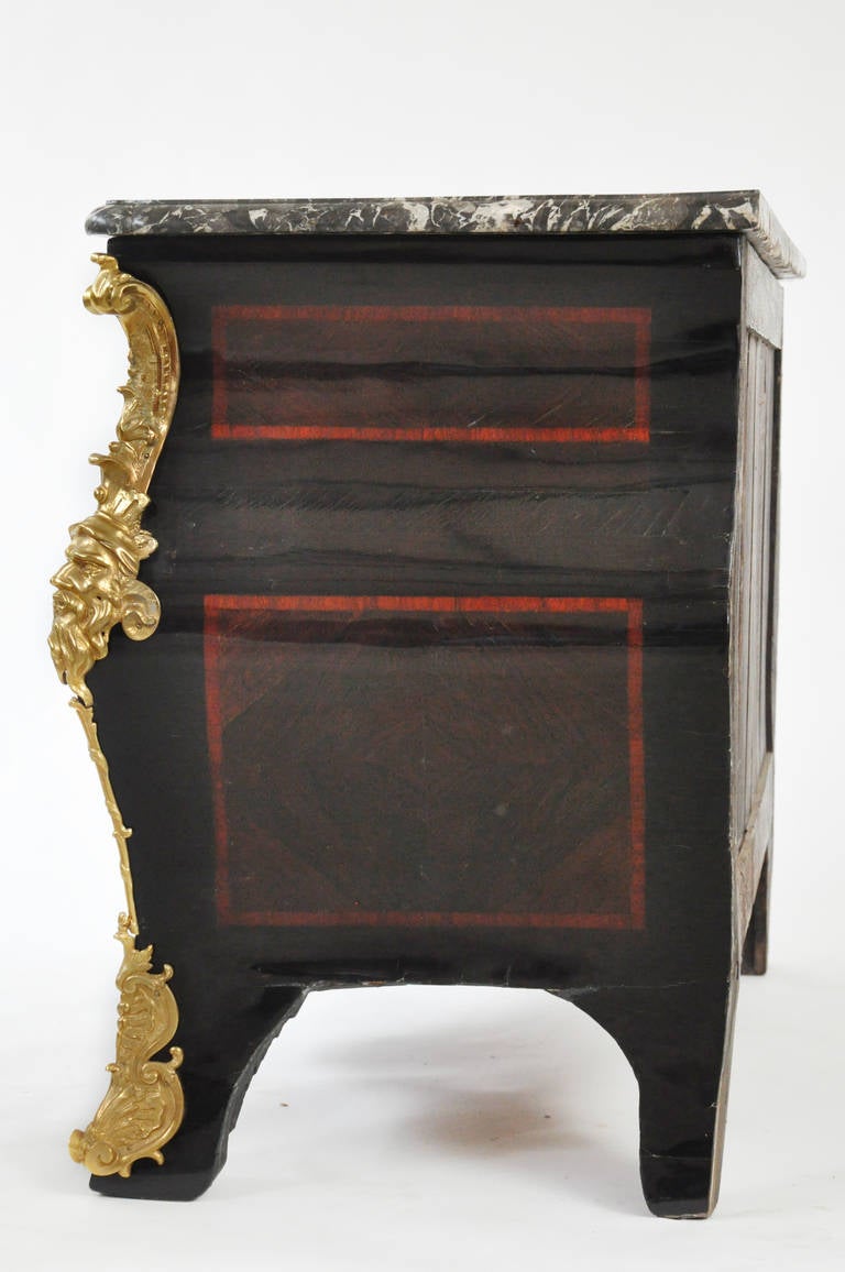 Regence Louis XV Parquetry Commode in Original Bronzes For Sale 2