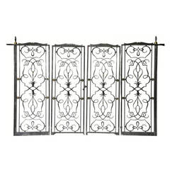 Mid-Century Parisian Art Deco Iron Gates  Attributed to Gilbert Poillerat