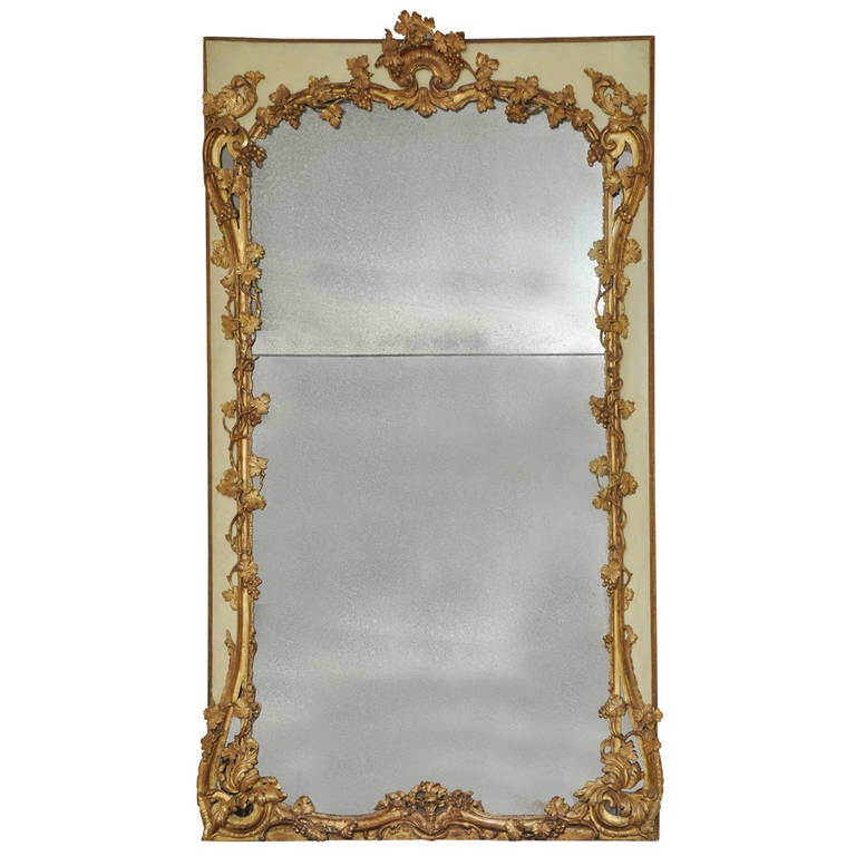 18th Century French Chateau Mantel Mirror, Provence For Sale