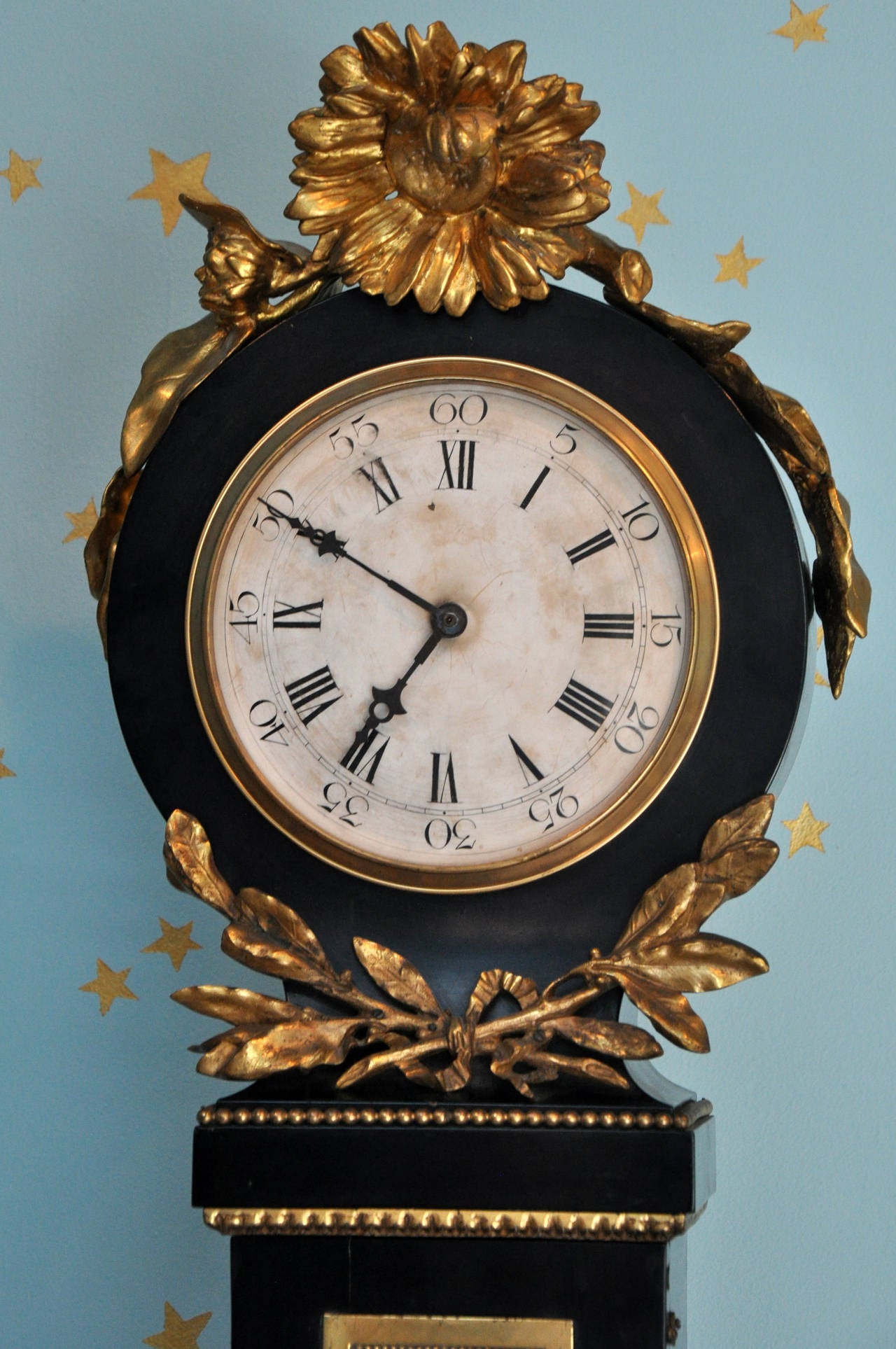 Rococo Antique French Tall Case Clock For Sale