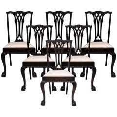 Antique Set of Six Chippendale Chairs