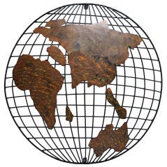 Copper and Metal Map of the World