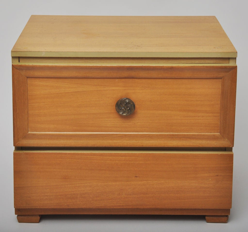 Pair Of Large Scale Two Drawer Nightstands