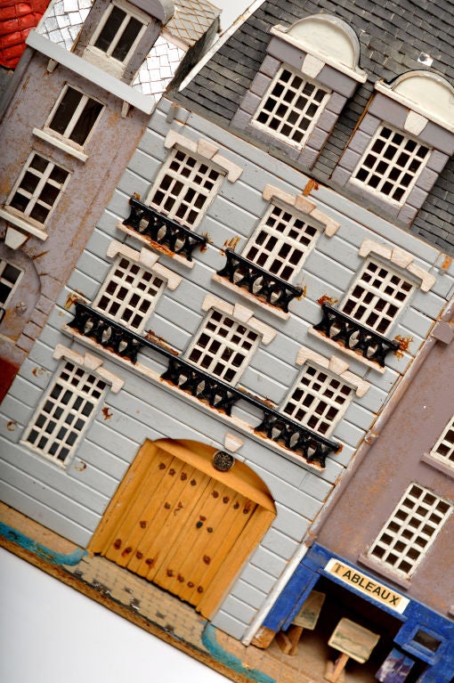 French Miniature Paris Street Of Houses And Shops 3-D