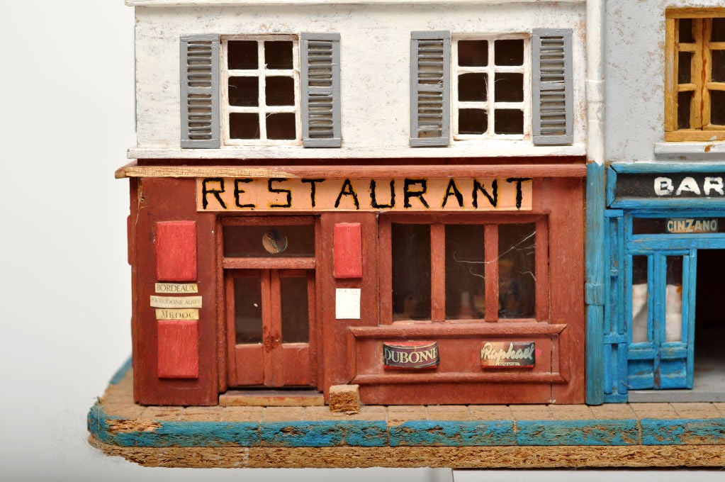 Miniature Paris Street Of Houses And Shops 3-D 1