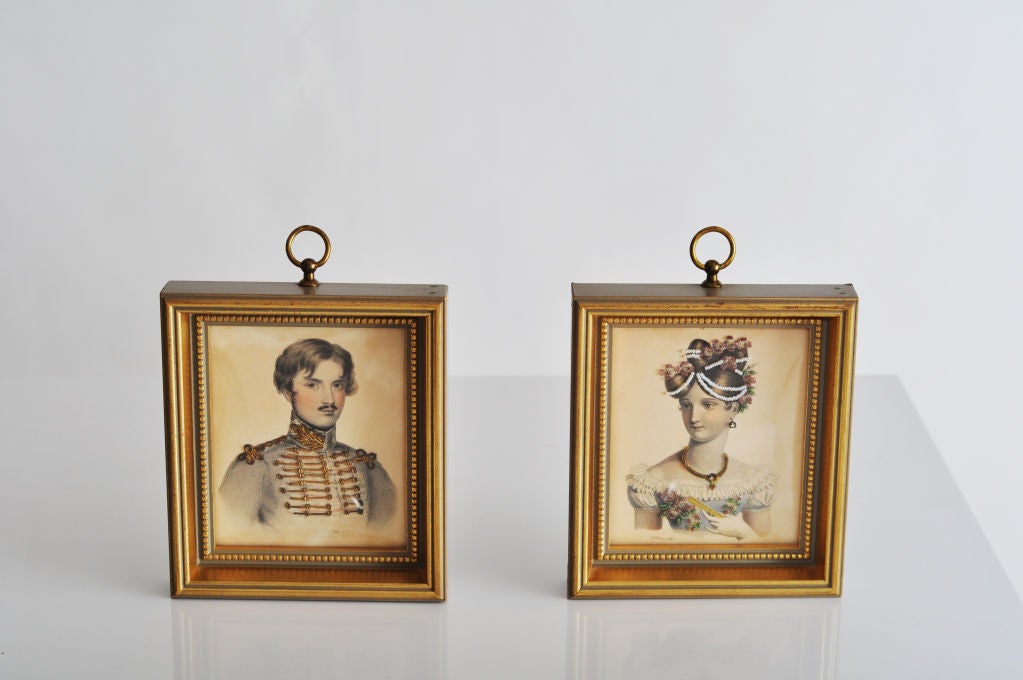 Pair Of Jeweled Portraits