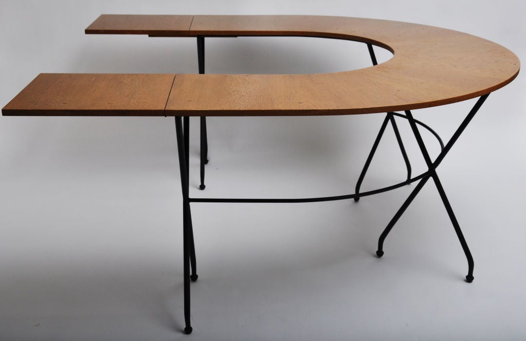 Oak Demi Lune  Desk Or Writing Table