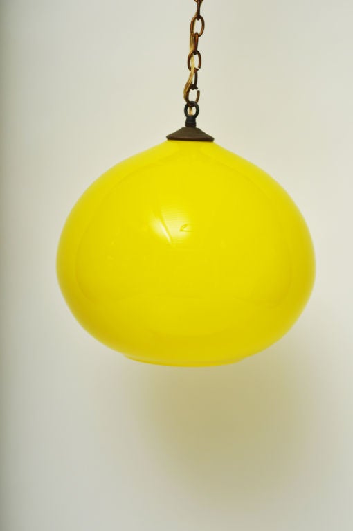 Italian Yellow Murano Glass Pendant Light