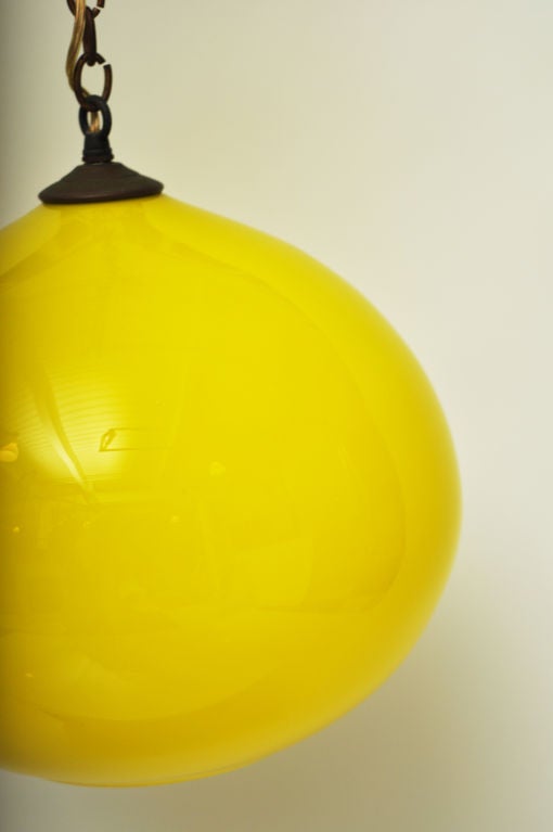 Yellow Murano Glass Pendant Light 1