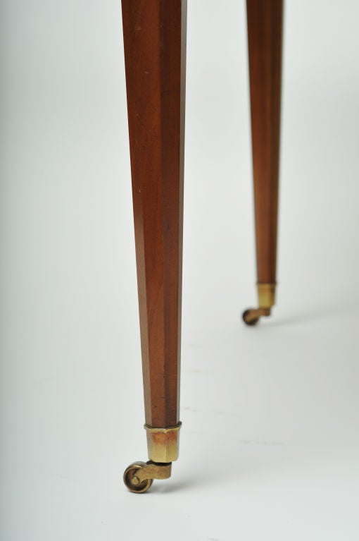 Late 20th Century Round Cherry Dining Table By Kindel With Three Leaves