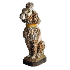 Retro French Poodle Statue