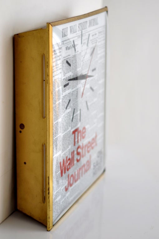 Mid-20th Century 1966 Wall Street Journal Advertising Clock