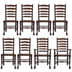 Set Of Eight Widdicomb Ladder Back Chairs