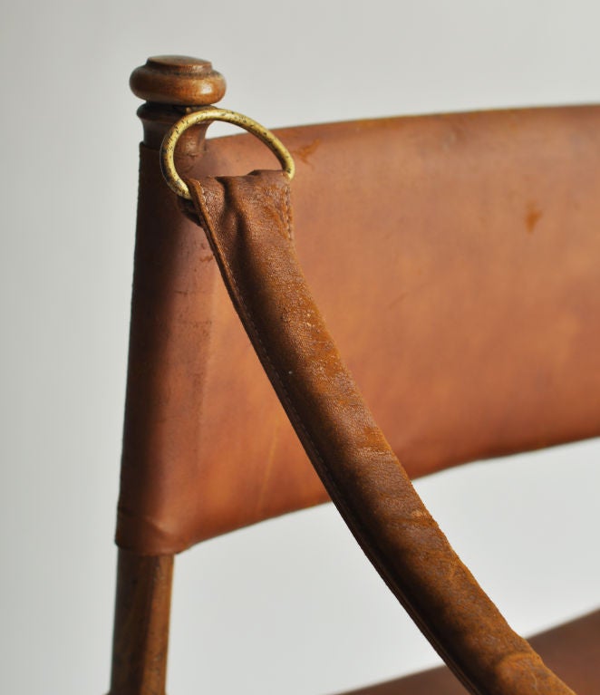 Leather Campaign Style Chair 5