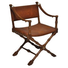 Leather Campaign Style Chair