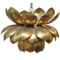 Brass Lotus Style Hanging Light