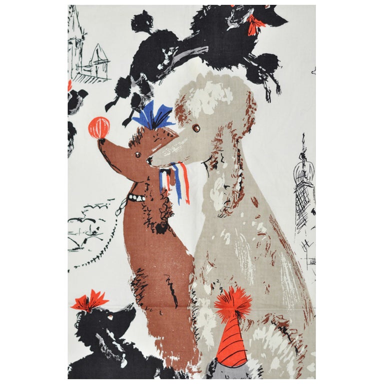 Vintage Poodle Fabric by Lee Jofa For Sale