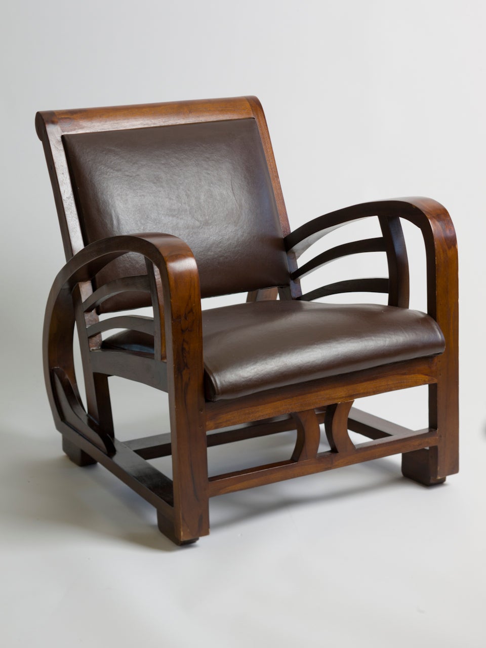 Wood Art Deco Arm Chairs 18 For Sale on 1stDibs