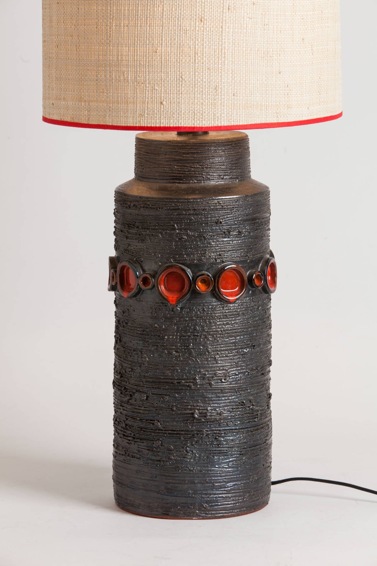 Belgian Ceramic Table Lamp by Perignem