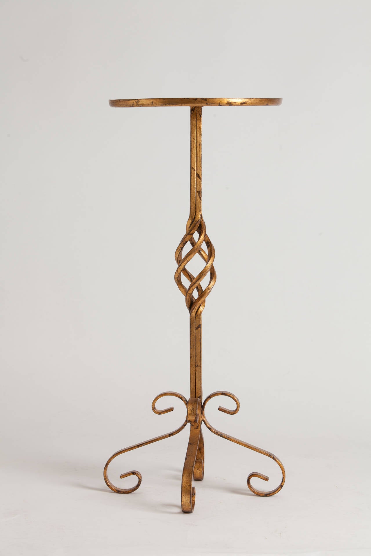 From the South of France, darling French gilt metal Martini table.