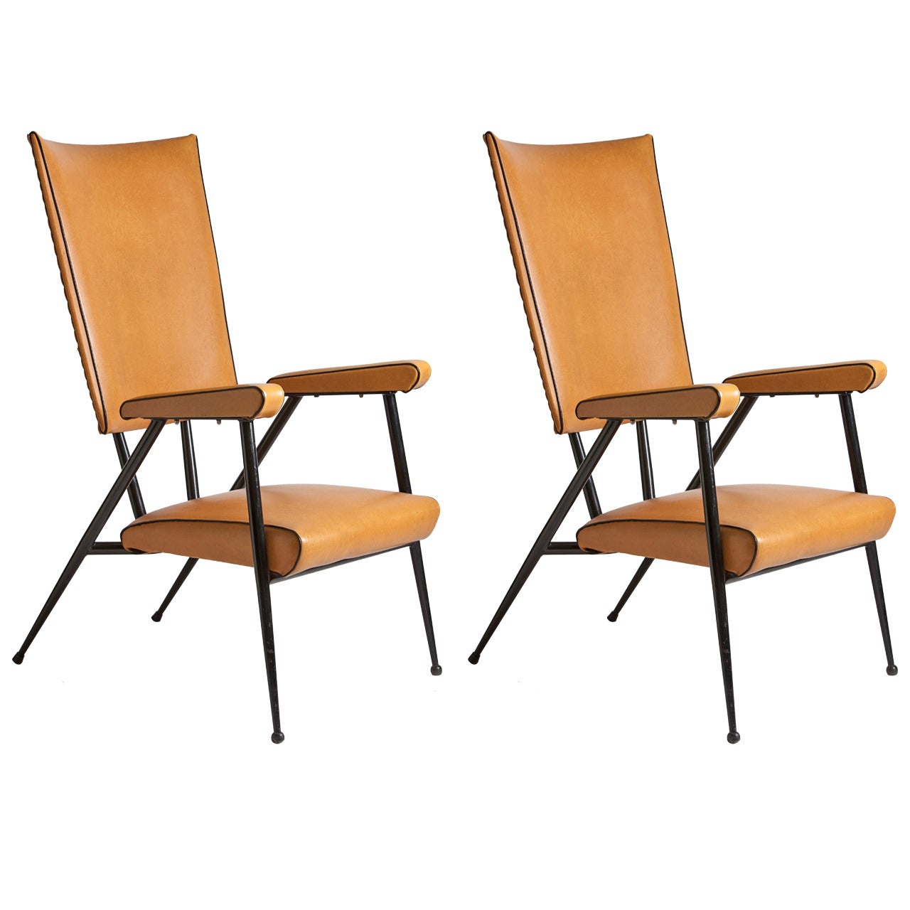 French Mid-Century Armchairs