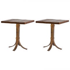 Pair of French Gilt Metal Martini Tables