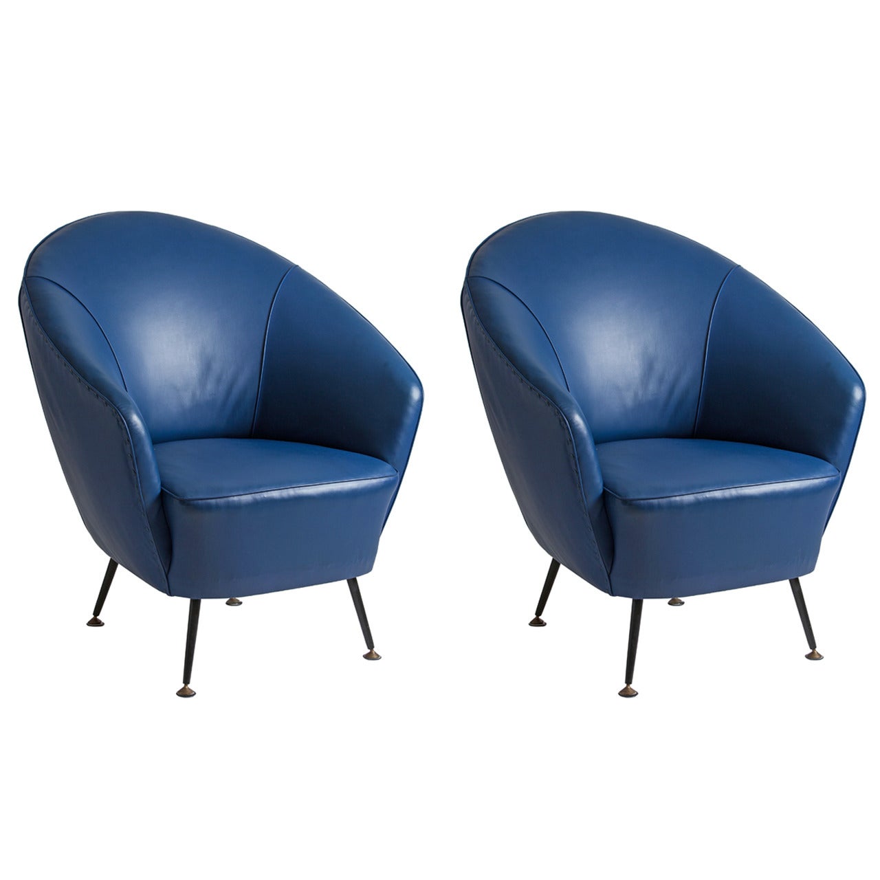 Pair of Gio Ponti or Ico Parisi Style Chairs