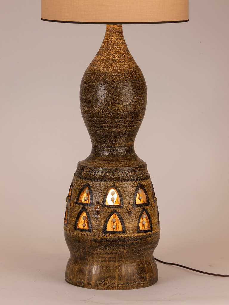 French Rare Monumental Pelletier Lamp