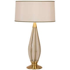 Vintage Olive and Cream Murano Lamp Vintage Olive and Cream Murano Lamp