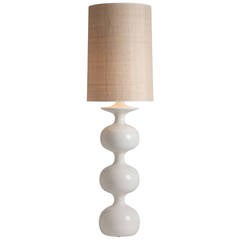 French Lacquered Wood Lamp