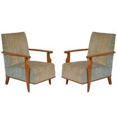 Pair of Maurice Jallot Arm Chairs