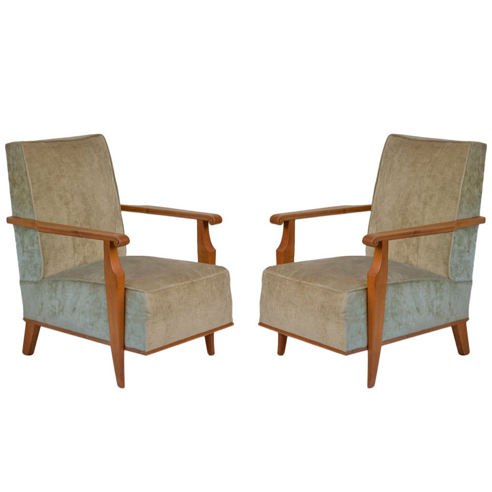 Pair of Maurice Jallot Arm Chairs