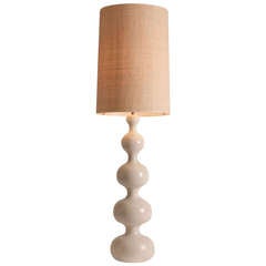 French Lacquer Wood Lamp