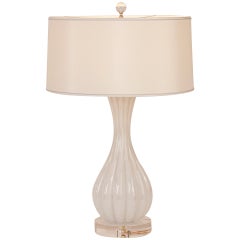 Vintage Midcentury Italian Murano Lamp with Custom Shade