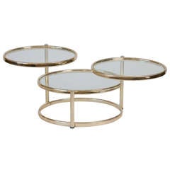 MIlo Baughman Style Adjustable Cocktail Table