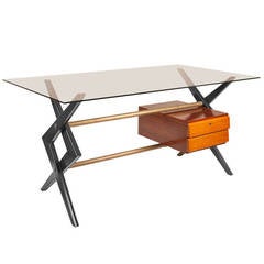 Midcentury Italian Desk in the manner of Paolo Buffa for Dassi