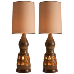 Pair of Large Scale Pelletier Table Lamps