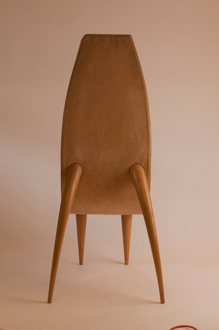 french high back chair
