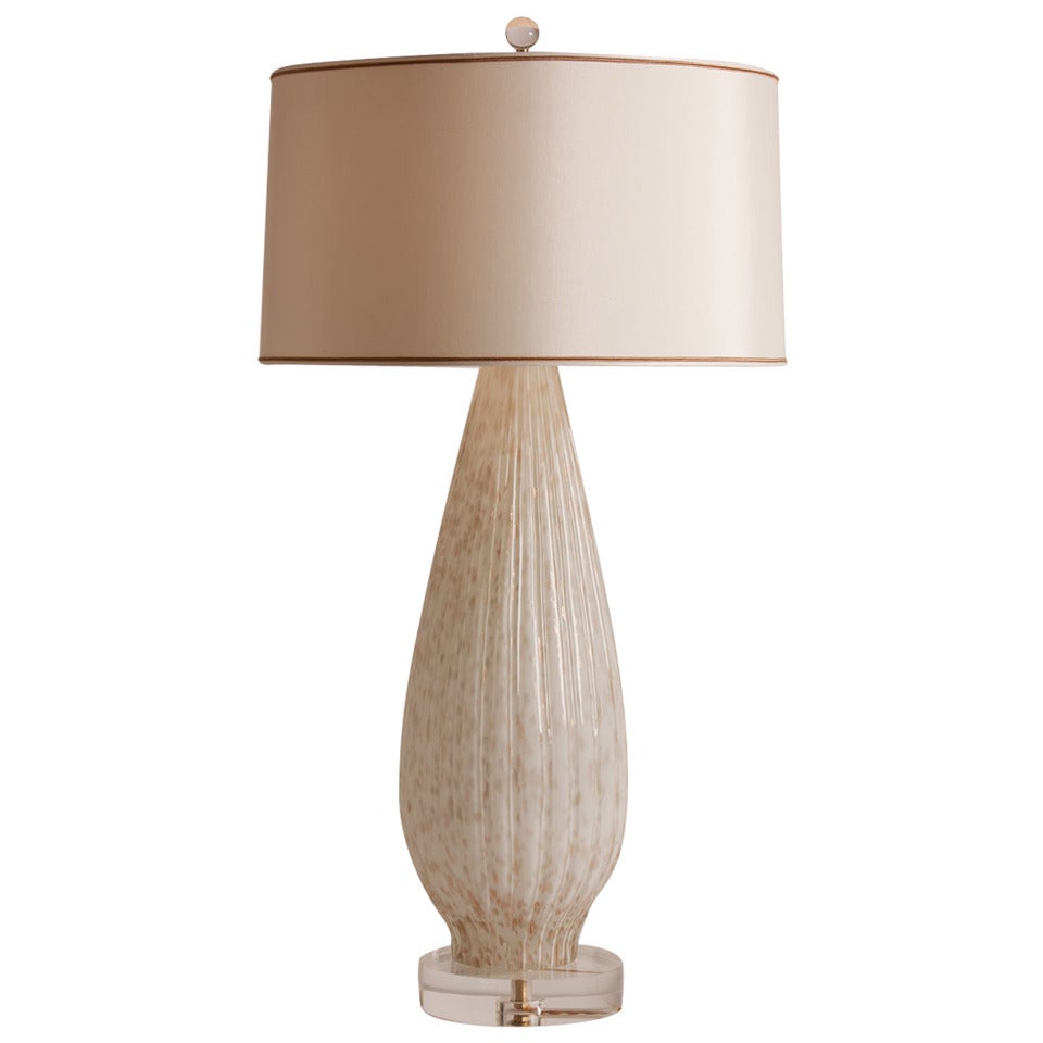 Large Scale Copper and Cream Murano Lamp