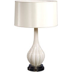 White and Gold Murano Lamp