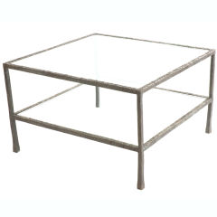 2001 Ingrid Donat Glass and Forged Metal Table