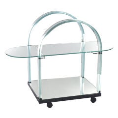 Glass and Mirror Bar Cart
