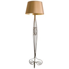 Antique Large Scale French Iron Floor Lamp