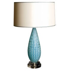 Turquoise Murano Lamp