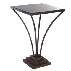 Hammered Metal and Marble Table