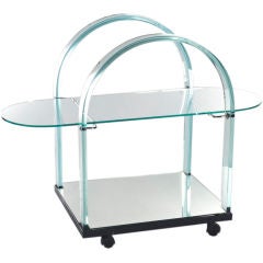 Glass and Mirror Bar Cart