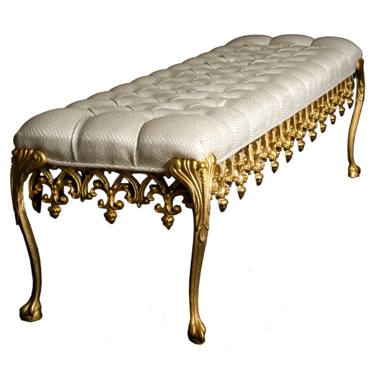 Dorothy Draper Gilt Bench