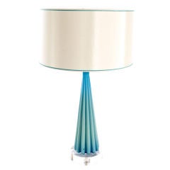 Vibrant Blue Murano Lamp