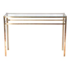 Bronze and Glass Console by Quinet