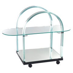 Glass and Mirror Bar Cart
